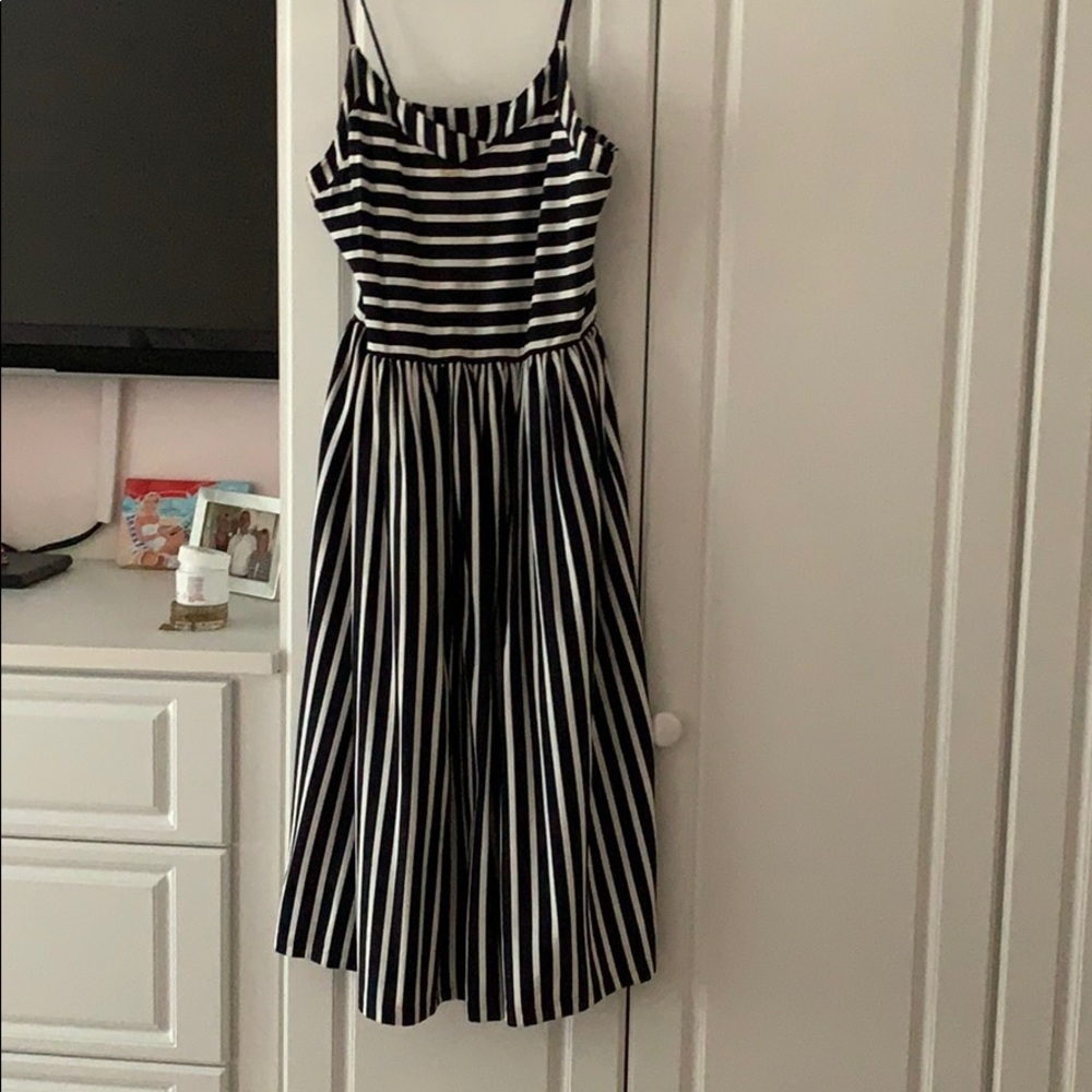 Saint James Navy and White Sun Dress